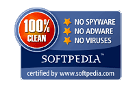 100% CLEAN Award granted by Softpedia